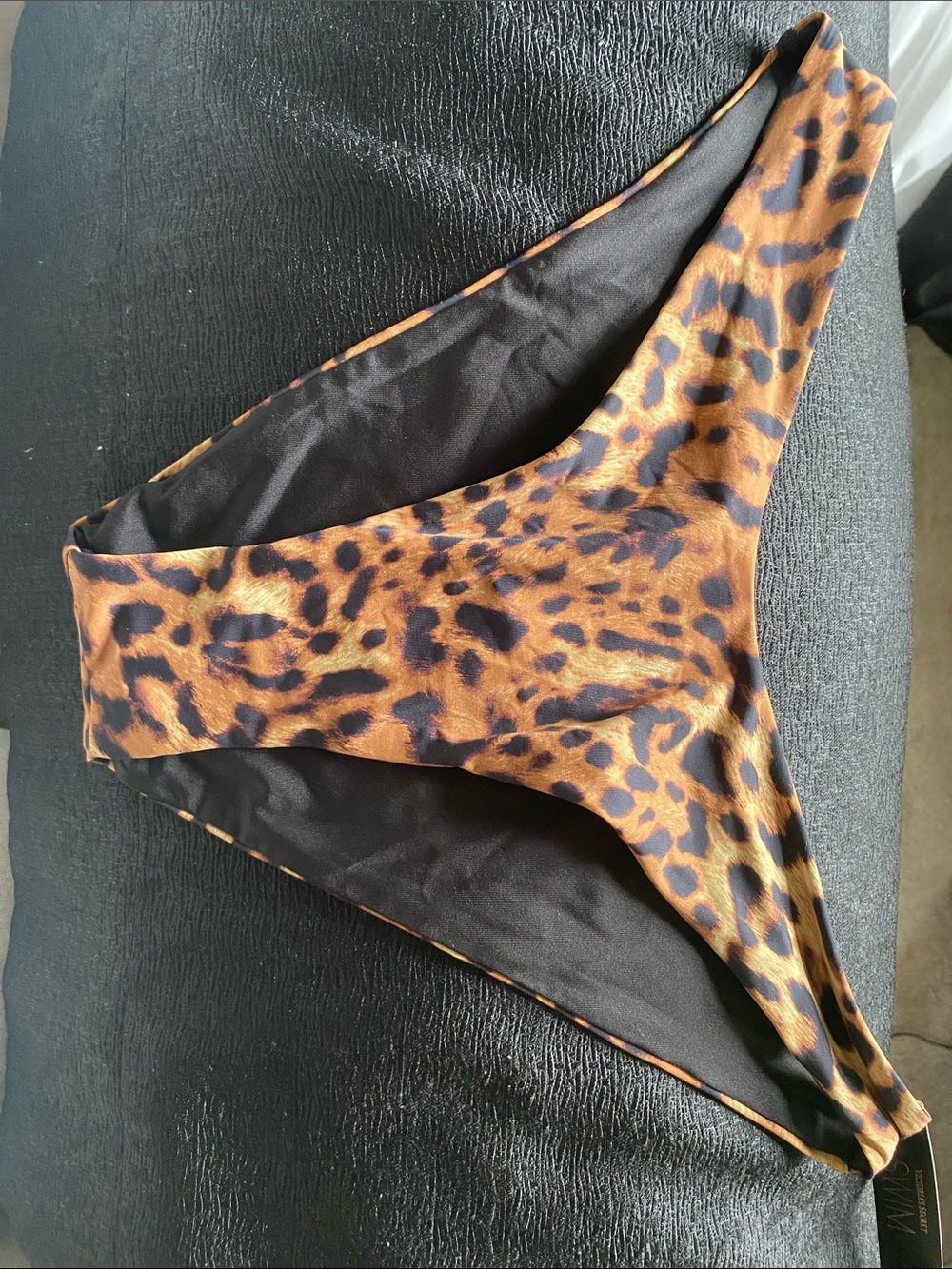 Victoria's Secret Leopard Print Bikini Bottoms in Brown and Black